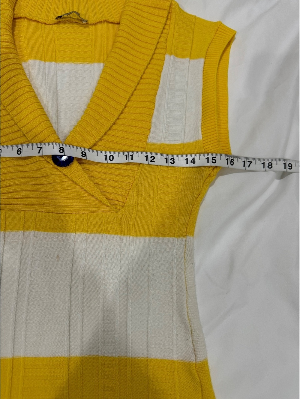 Lilly of the Vally Y2K Striped Ribbed Knit Mini Dress Sweater Vest Size Medium - Picture 7 of 9